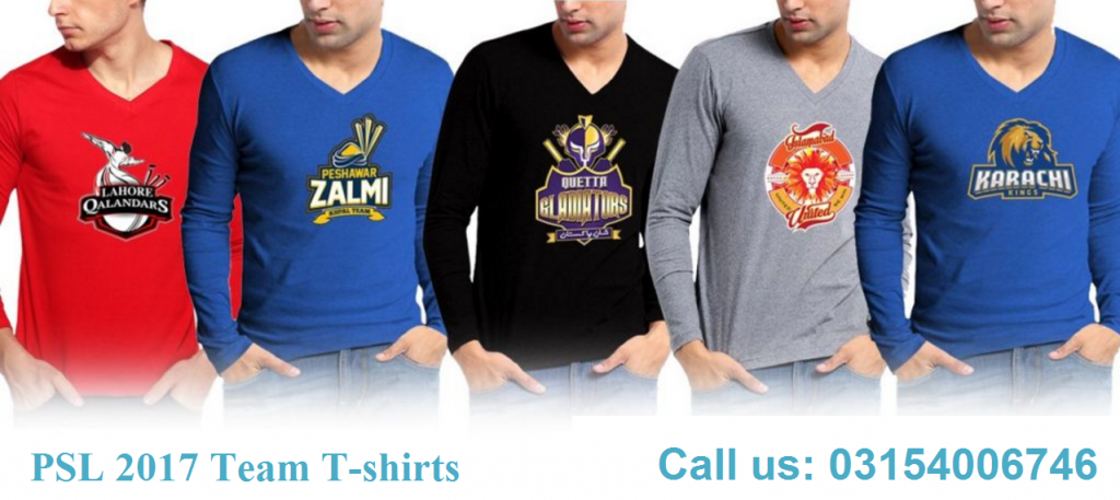 PSL 2017 Team T-shirts